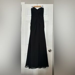 Wedding guest/ bridesmaid dress- black, strapless. Sweat heart neckline